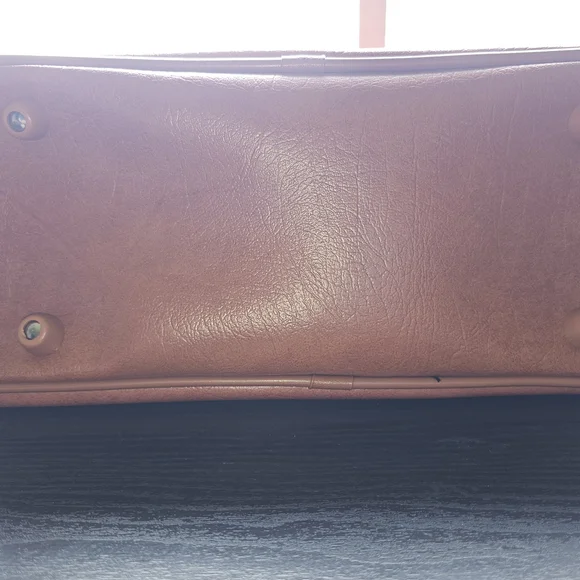 SEARS Vintage 1980's Tan Overnight Travel Bag OS Nmbr 9005 Original Keys - Picture 7 of 10